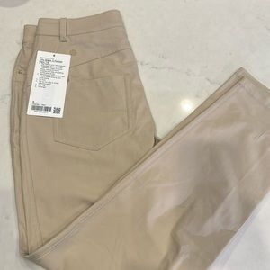 Lululemon City Sleek 5 Pocket Pant 7/8  light tan NWT